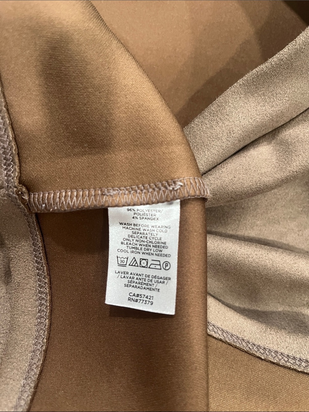 Ann Taylor Taupe Suede Pant Set, Size 8 - Picture 6 of 6
